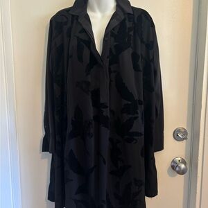 Allsaints Silk Raina Lux Velvet Tunic Long Dress Sz 2